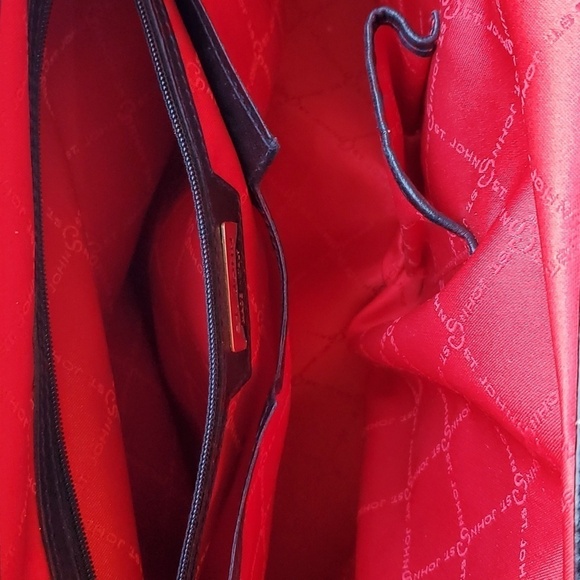 St. John Gold Chain Studded Leopard PonyHair Leather Shoulder Bag Purse Like New - Picture 12 of 14